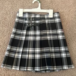 Teen closet black and white e-girl skirt